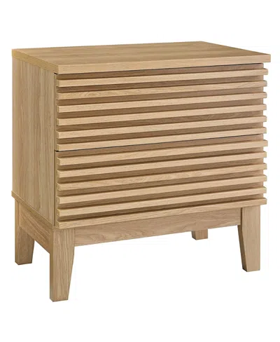 Modway Render Two-drawer Nightstand In Brown