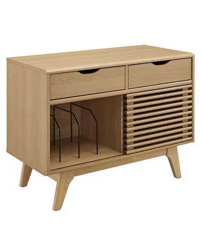 Modway Render Vinyl Record Display Stand In Brown