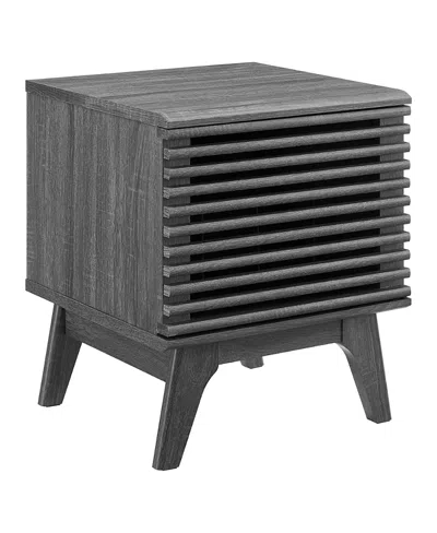 Modway Render Vinyl Record Display Stand In Gray