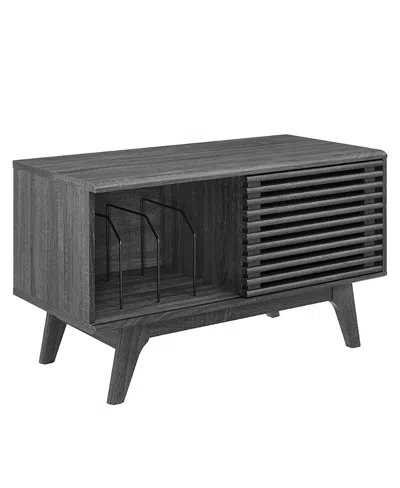 Modway Render Vinyl Record Display Stand In Gray