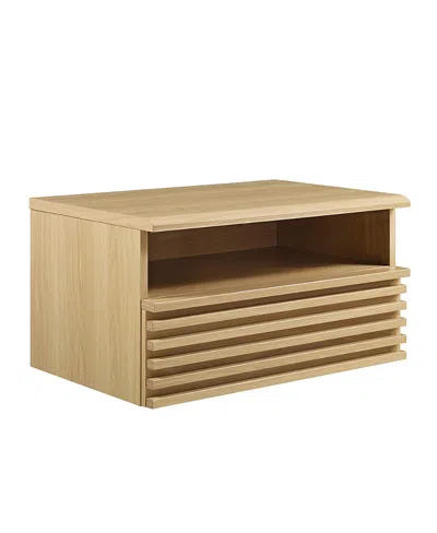 Modway Render Wall-mount Nightstand In Neutral