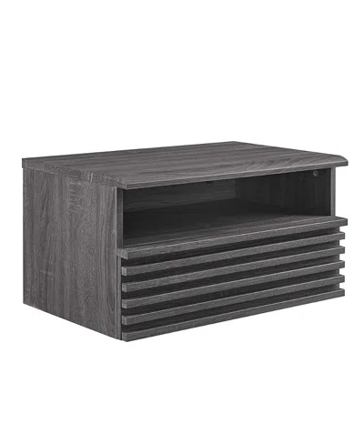 Modway Render Wall-mount Nightstand In Gray