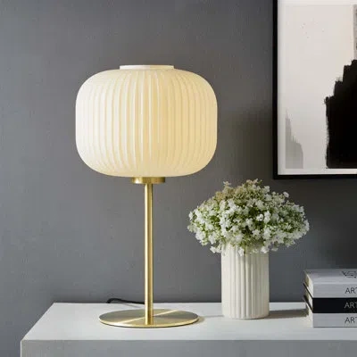 Modway Reprise Glass Sphere Glass And Metal Table Lamp In White