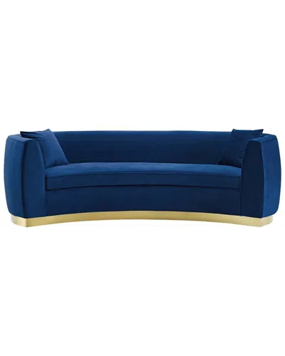MODWAY MODWAY RESOLUTE CURVED PERFORMANCE VELVET SOFA