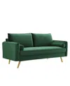 Modway Revive Performance Velvet Sofa In Multi