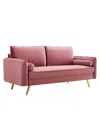 Modway Revive Performance Velvet Sofa In Multi