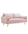 Modway Revive Performance Velvet Sofa In Multi