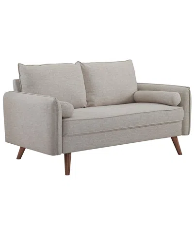 Modway Revive Upholstered Fabric Loveseat In Gray