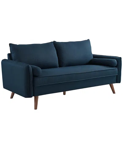 Modway Revive Upholstered Fabric Sofa In Blue