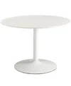 Modway Revolve Round Wood Dining Table In White