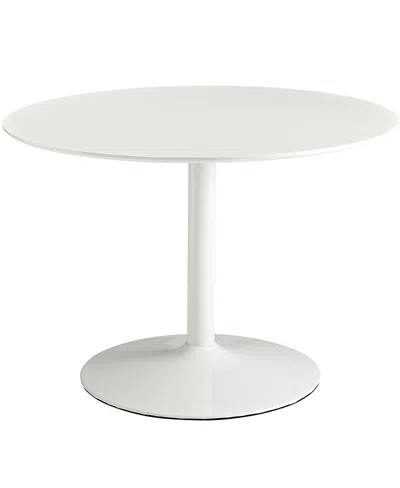 Modway Revolve Round Wood Dining Table In White