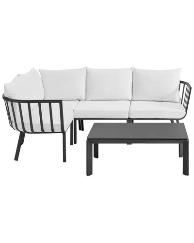 Modway Riverside 5-piece Outdoor Patio Set In Gray