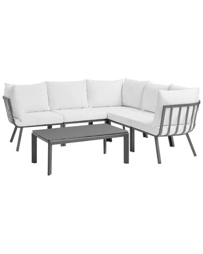 Modway Riverside 6-piece Outdoor Patio Set In Gray