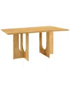 Modway Rivian Rectangular 70 Wood Dining Table In Brown