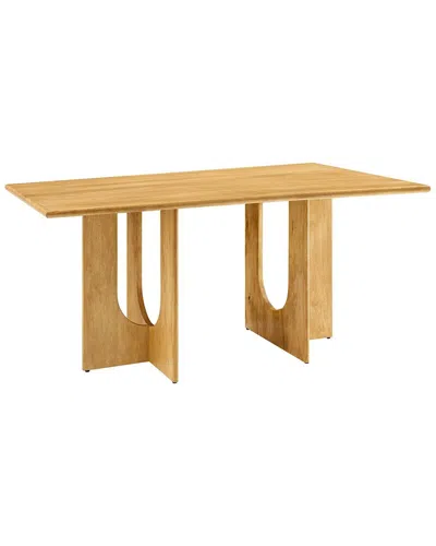 Modway Rivian Rectangular 70 Wood Dining Table In Brown