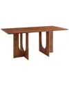 Modway Rivian Rectangular 70 Wood Dining Table In Brown