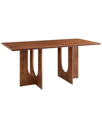 Modway Rivian Rectangular 70 Wood Dining Table In Brown