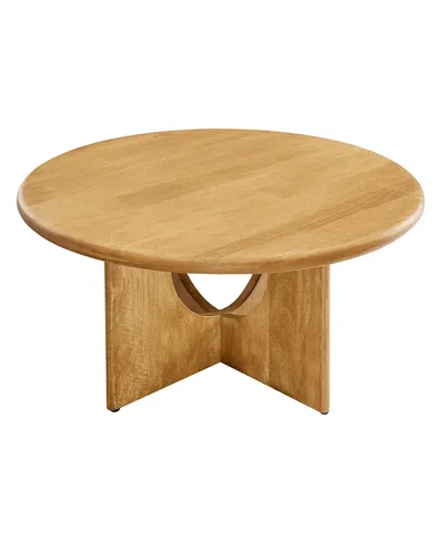 Modway Rivian Round 34 Coffee Table In Brown