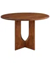 Modway Rivian Round 48 Wood Dining Table In Brown