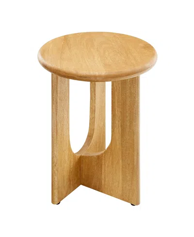 Modway Rivian Round Side Table In Brown