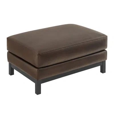 Modway Roscoe Vegan Leather Ottoman In Espresso,black