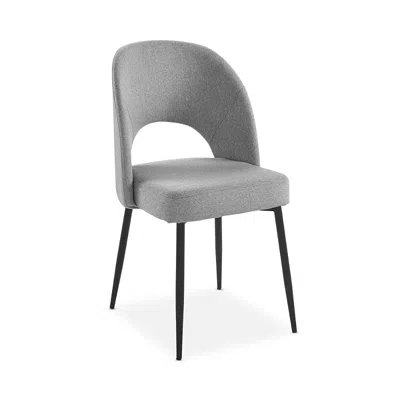 Modway Rouse Upholstered Fabric Dining Side Chair In Gray