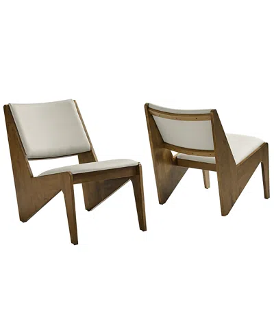 Modway Rylina Accent Chairs, Set Of 2 In Brown