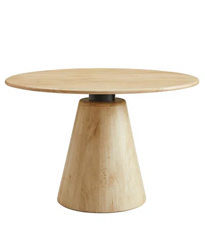 Modway Sabelle 47 Round Wood Dining Table In Brown