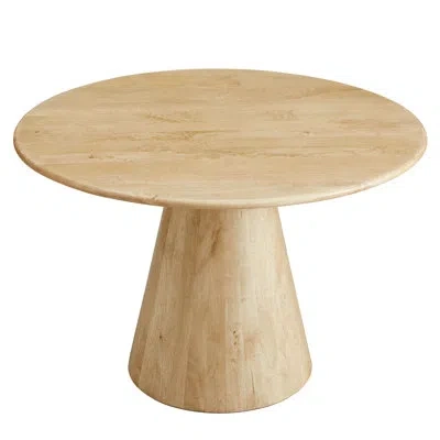 Modway Sabelle 47" Round Wood Dining Table In Neutral