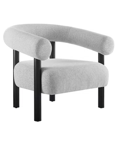 Modway Sable Upholstered Fabric Armchair In White