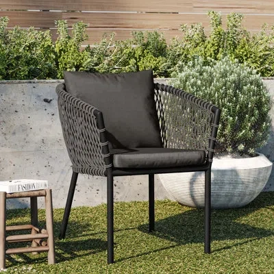 Modway Sailor Outdoor Patio Dining Armchair In Black