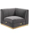 Modway Sanguine Channel Tufted Performance Velvet Modular Sectional Sofa Left Corner Chair
