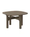 Modway Saratoga Square Outdoor Patio Teak Wood Side Table In Brown