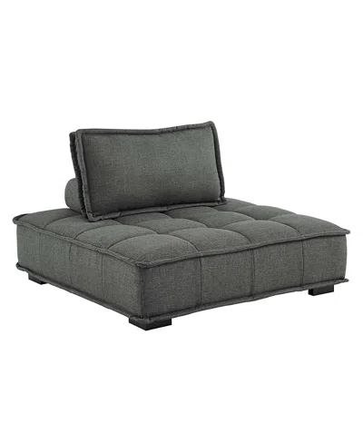 Modway Saunter Tufted Fabric Armless Chair In Gray