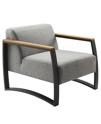 Modway Sauve Outdoor Patio Aluminum And Fabric Armchair In Gray