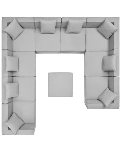 Modway Saybrook Outdoor Patio Upholstered 10-piece Sectional Sofa In Gray