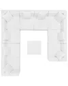 Modway Saybrook Outdoor Patio Upholstered 10-piece Sectional Sofa In White