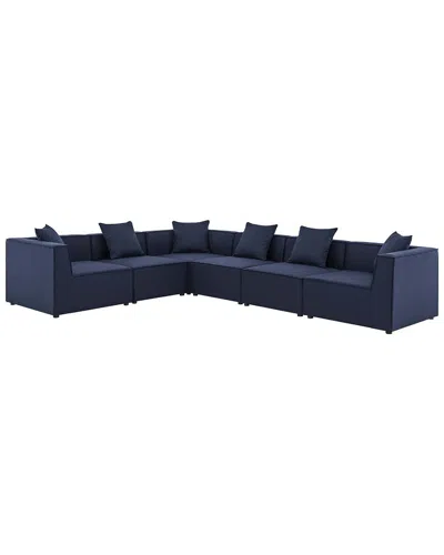 Modway Saybrook Outdoor Patio Upholstered 6-piece Sectional Sofa In Multi