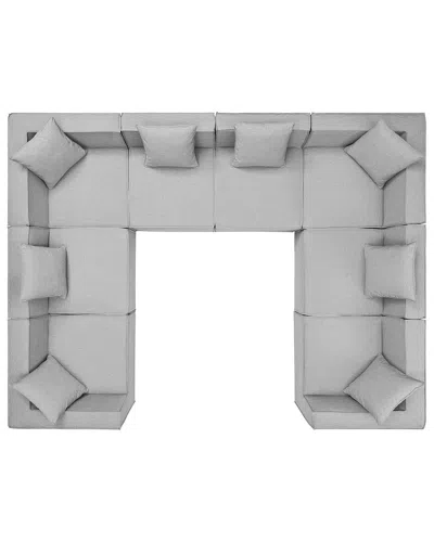 Modway Saybrook Outdoor Patio Upholstered 8-piece Sectional Sofa In Gray