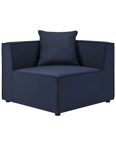 Modway Saybrook Outdoor Patio Upholstered Sectional Sofa Corner Chair In Blue