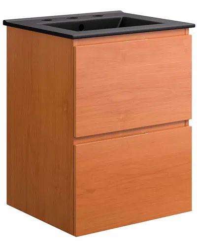 Modway Scenic 18 Wall-mount Bathroom Vanity In Brown