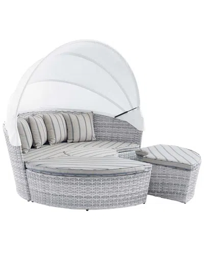 Modway Scottsdale Canopy Sunbrella Outdoor Patio Daybed In Gray