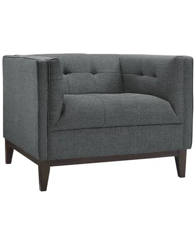 Modway Serve Upholstered Fabric Armchair In Grey