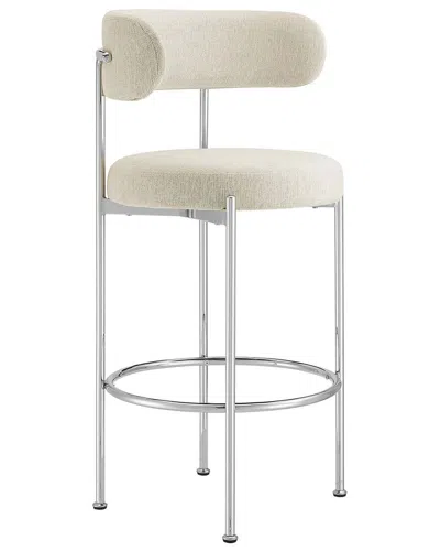Modway Set Of 2 Albie Fabric Bar Stools In Beige
