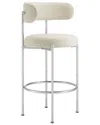 Modway Set Of 2 Albie Fabric Bar Stools In Beige