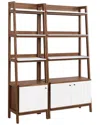 MODWAY MODWAY SET OF 2 BIXBY WOOD BOOKSHELVES