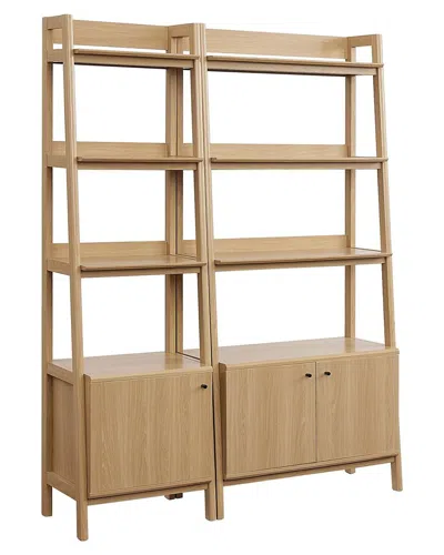 Modway Set Of 2 Bixby Wood Bookshelves In Brown