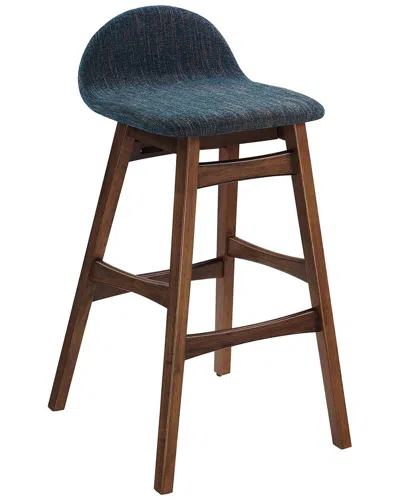 Modway Set Of 2 Juno Wood Bar Stools In Blue