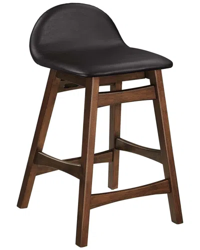 Modway Set Of 2 Juno Wood Counter Stool In Brown