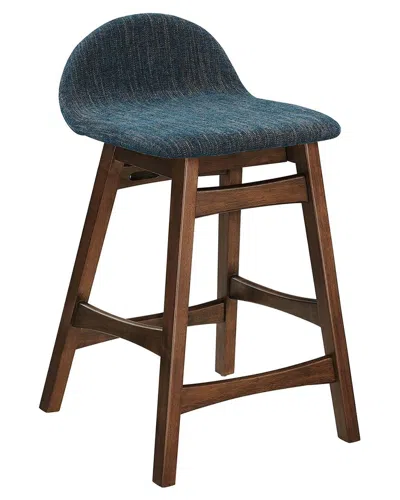 Modway Set Of 2 Juno Wood Counter Stools In Blue